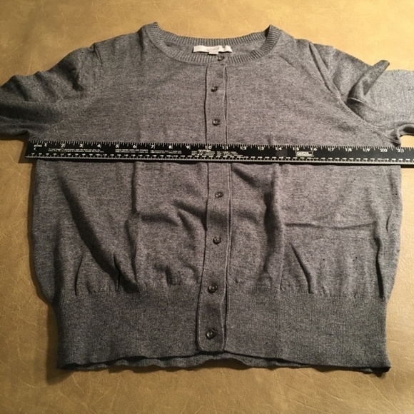 LOFT Spring Summer CARDIGAN, 3/4 Sleeves, Gray/Black Speckles, NWOT, Size L - Picture 4 of 8